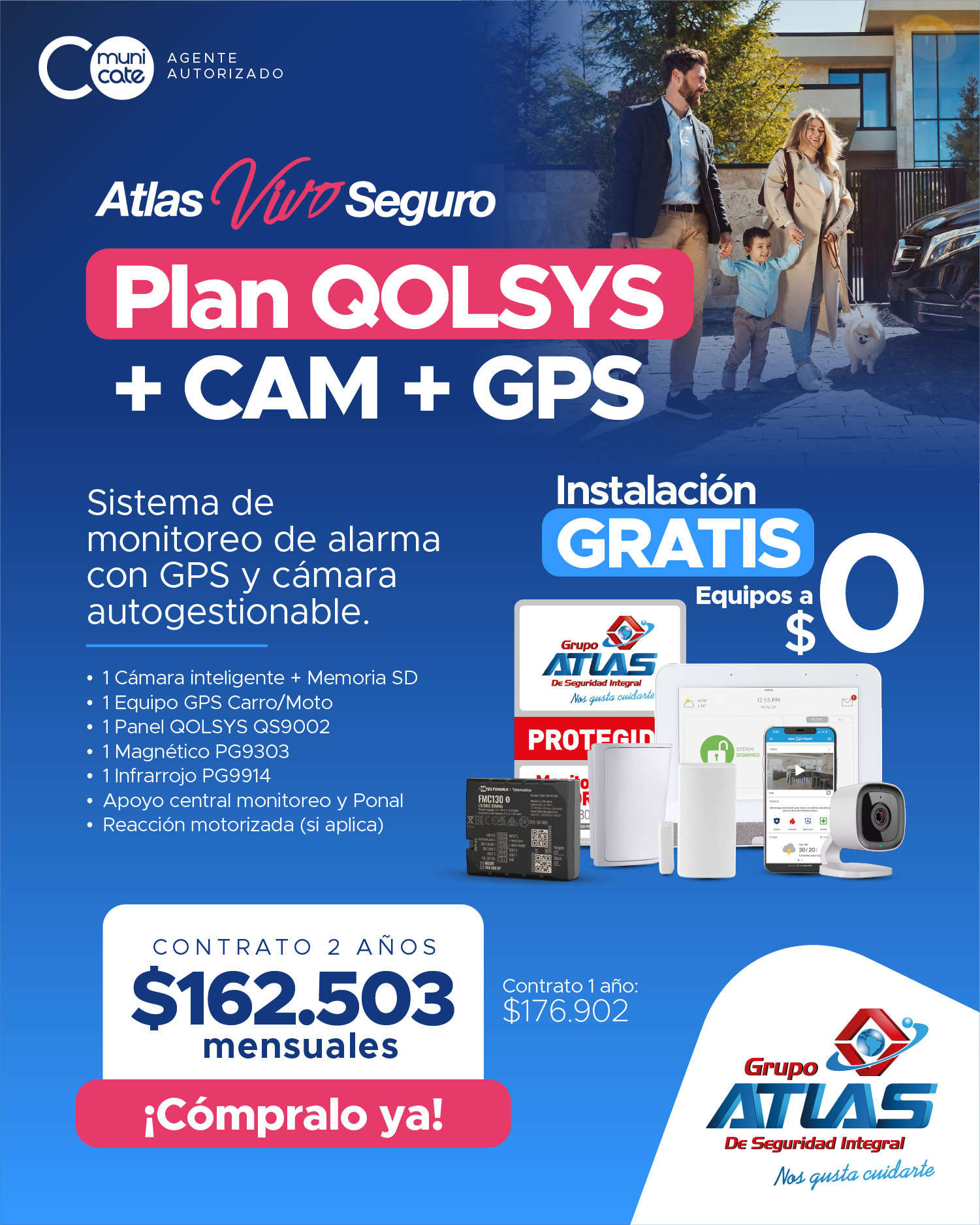 FLYER ATLAS HOGAR ALARMA QOLSYS + CAMARA + GPS