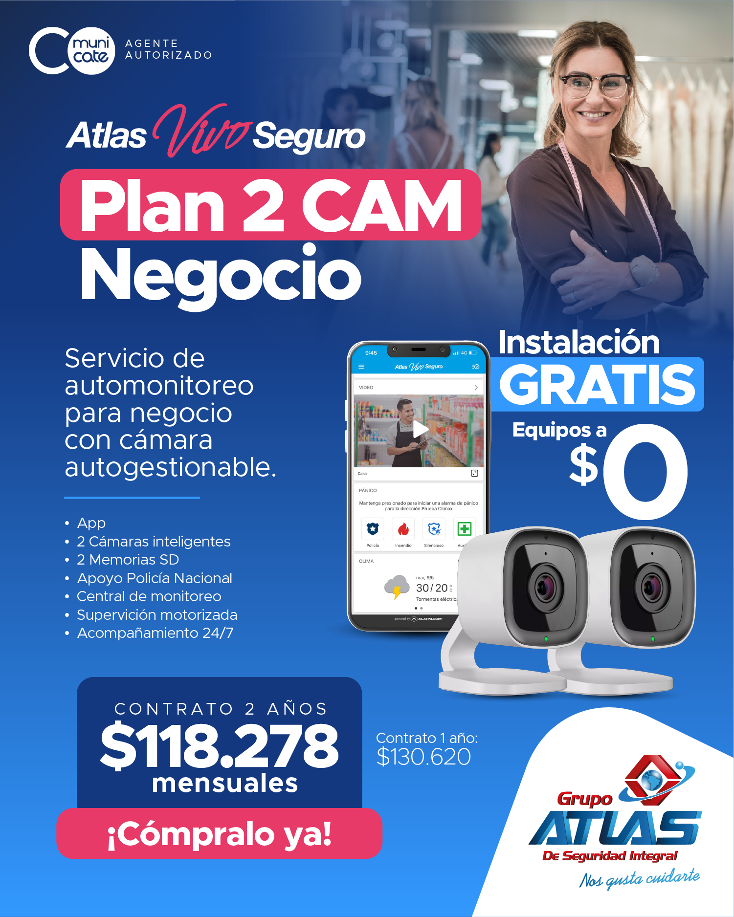 FLYER ATLAS NEGOCIO 2 CAMARAS