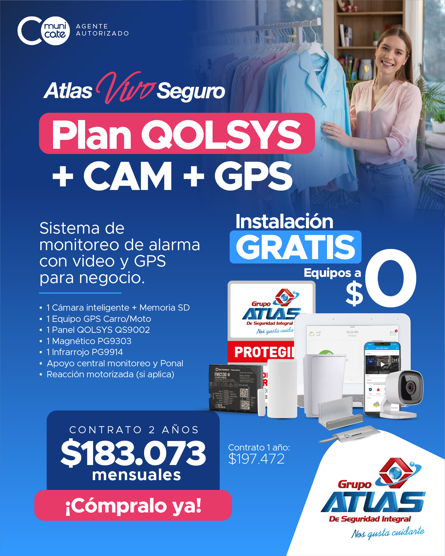 FLYER ATLAS NEGOCIO ALARMA QOLSYS + CAMARA + GPS