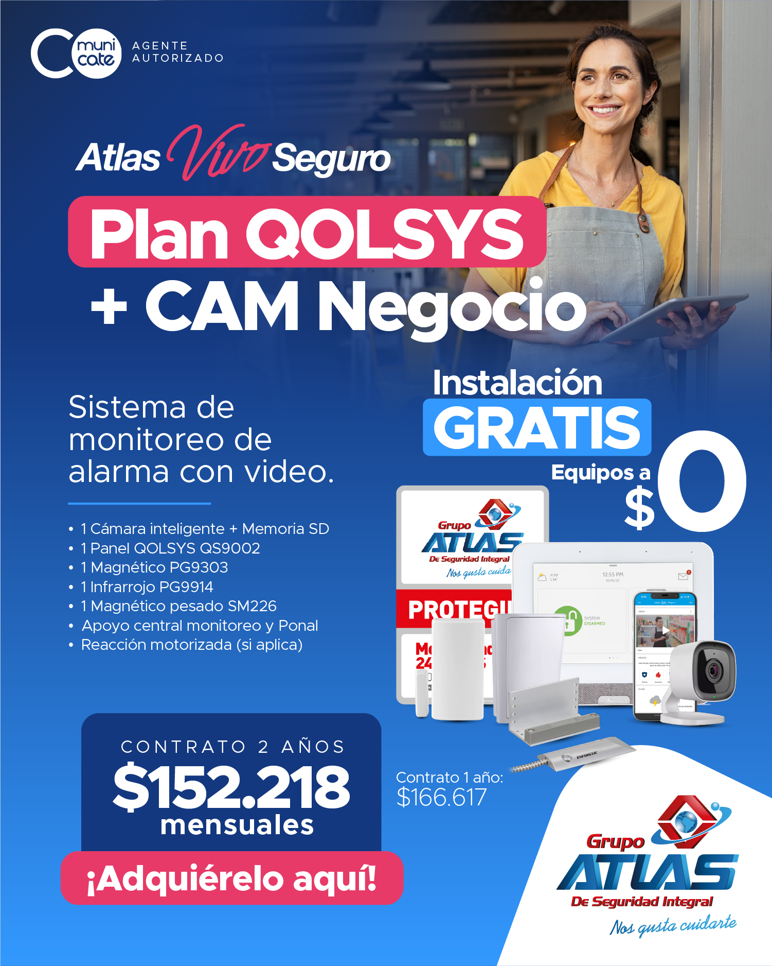 FLYER ATLAS NEGOCIO ALARMA QOLSYS + CAMARA